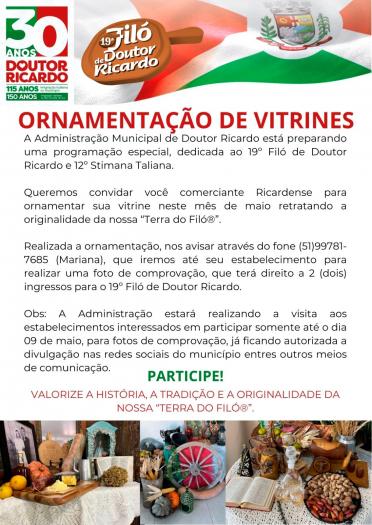 ORNAMENTAÇÃO DE VITRINES