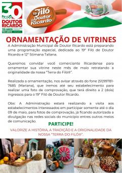 ORNAMENTAÇÃO DE VITRINES ORNAMENTAÇÃO DE VITRINES
