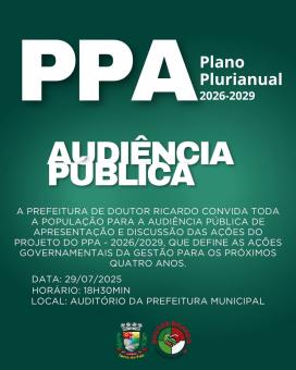 Audiência Pública PPA 2026-2029