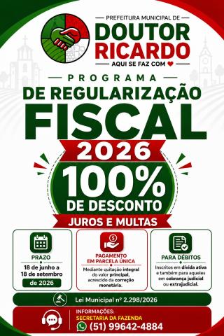 PROGRAMA DE REGULARIZAÇÃO FISCAL 2026