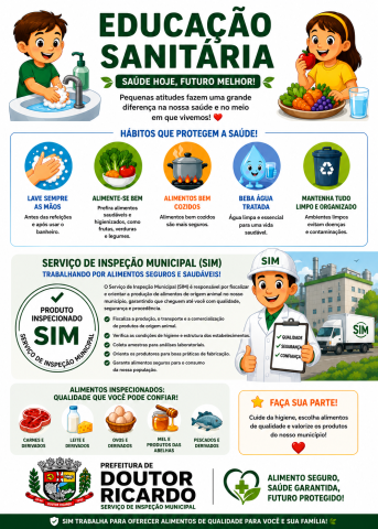 Secretaria da Agricultura e Serviço de Inspeção Municipal distribuem cartilha de educação sanitária